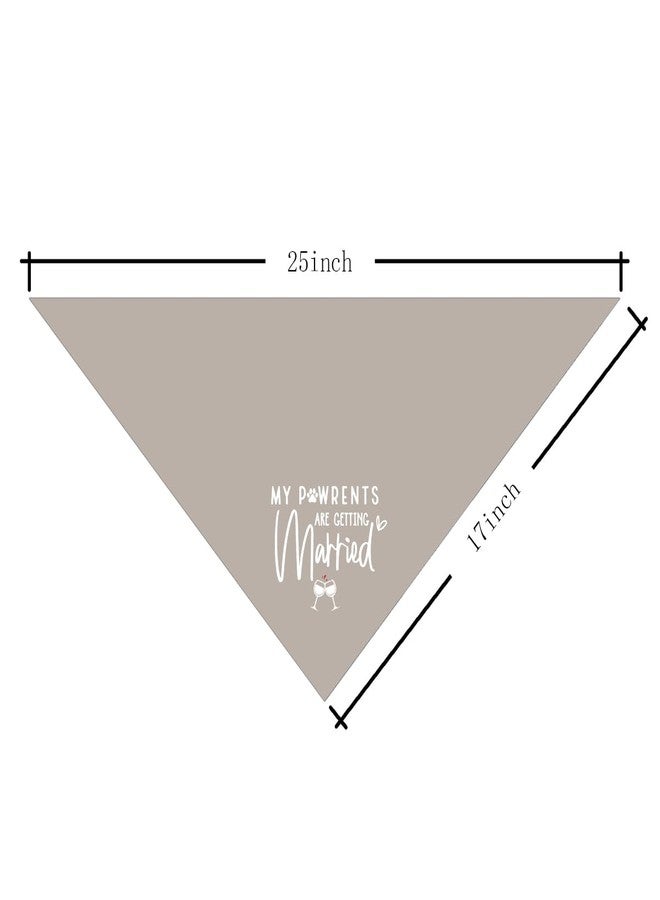 ZPPRJF My Parents are Getting Married Dog Bandana, Dog Wedding Bandanas, Gray Dogs Bandana, Pet Engagement Triangle Scarf, Gift for Dogs Lover - Image 4